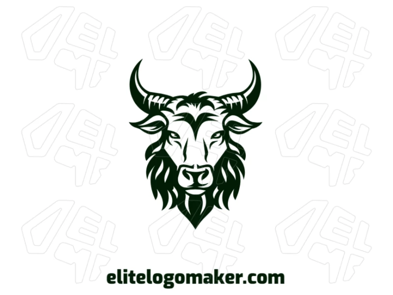 Un toro con diseño simétrico y refinado, perfecto para un logotipo único y diferenciado.