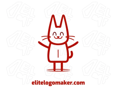 Concept logo featuring a creative and symmetrical cat design, offering a unique and balanced brand identity with modern appeal.