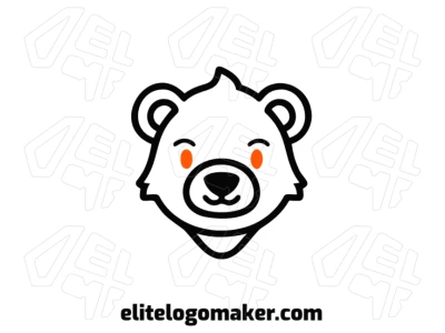 A professional, symmetrical creative design of a bear cub, perfect for crafting a unique and memorable logo.