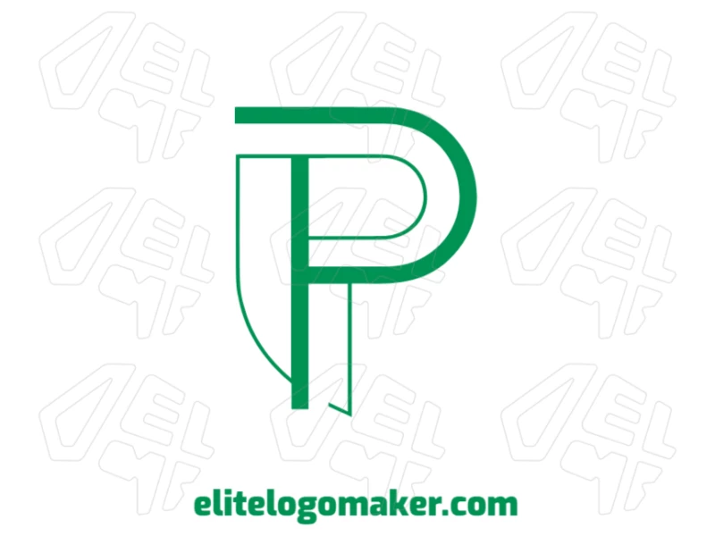 Brand logo with a creative green letter "P", designed in an initial letter style for a distinctive and professional identity.