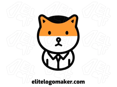 A cool and creative illustration of a fox wearing a shirt, perfect for a unique logo model that stands out with personality.