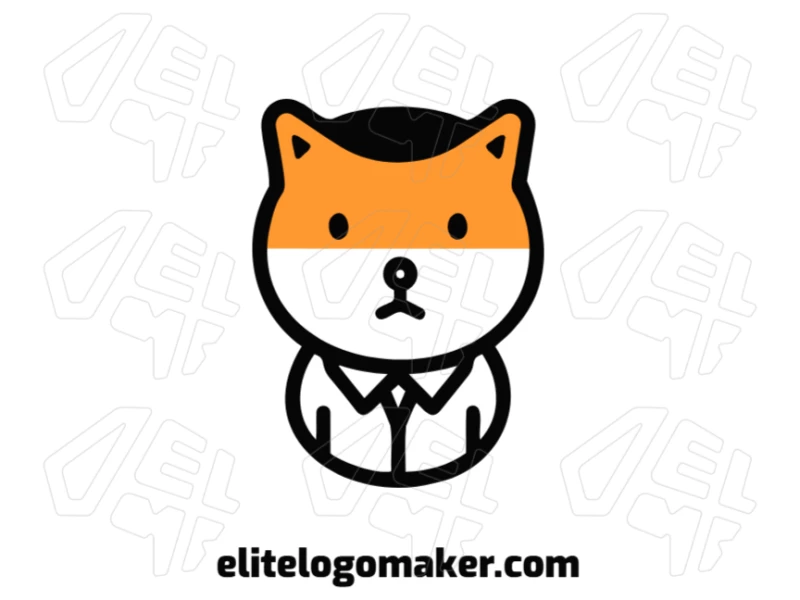 Una ilustración creativa de un zorro usando una camisa, perfecta para un modelo de logotipo único que se destaca con personalidad.