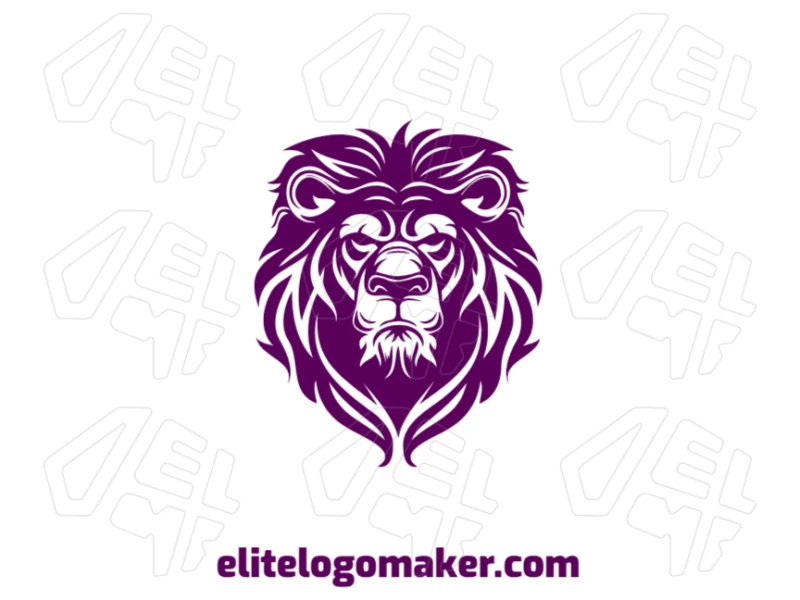 Business logo featuring a creative illustration of a lion's head, designed in an illustrative style for a strong and impactful brand identity.