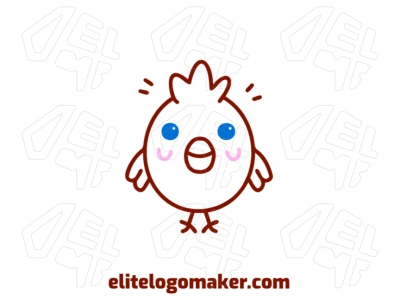 Um logotipo cool com uma ilustração criativa de um passarinho em estilo simétrico, perfeito para uma identidade de marca profissional e estilosa.