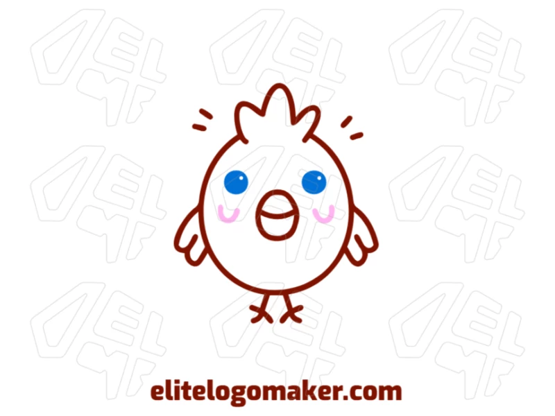 A cool logo featuring a creative illustration of a little bird in a symmetrical style, perfect for a professional and stylish brand identity.