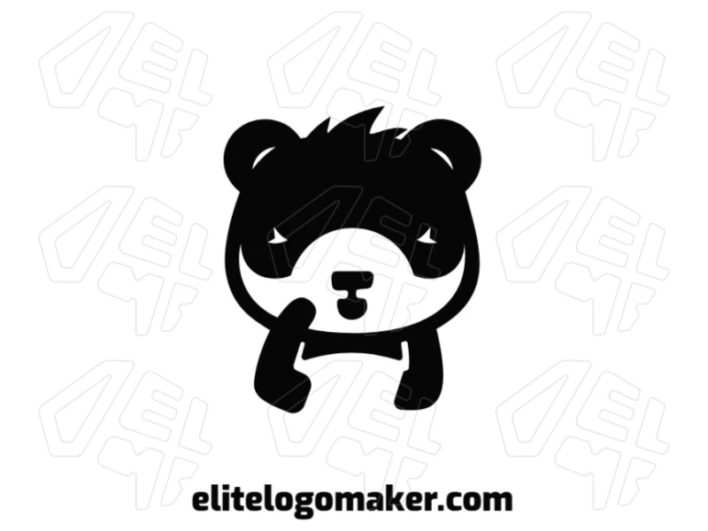 Minimalist panda bear logo with clean strokes and smooth shapes.