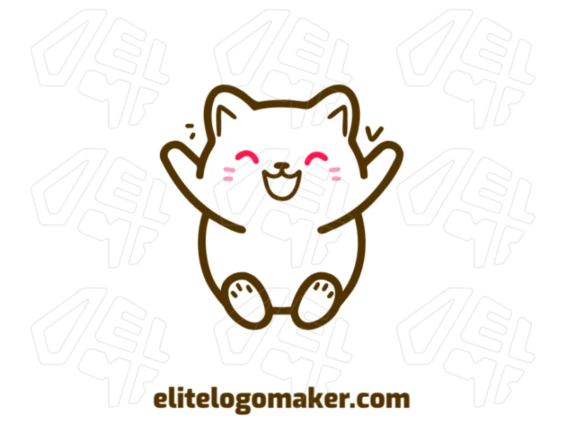 Uma ilustração criativa e brincalhona de um gato, perfeita para um design de logotipo divertido que se destaca.