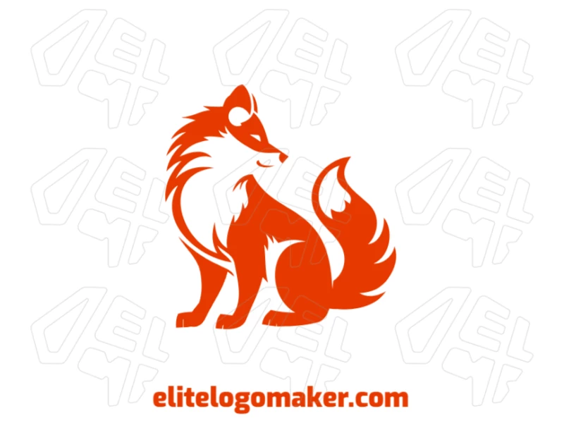 An eye-catching abstract logo featuring a creative red fox design, perfect for an innovative logo creation.