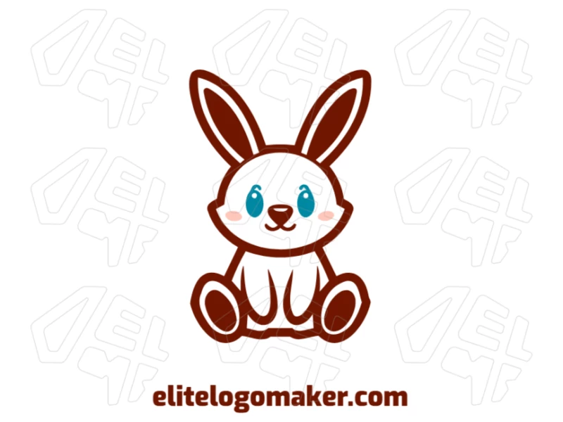 Um logotipo gracioso com uma ilustração simples e criativa de um coelho da Páscoa, combinando charme e elegância em um design limpo.