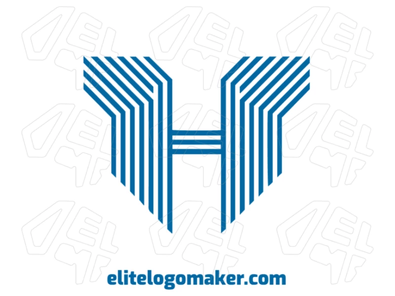 Una imagen creativa de la letra "H" a rayas en un diseño elegante y hermoso, perfecta para la creación de logotipos profesionales.