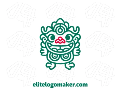 Un logotipo ideal con una imagen creativa de un monstruo vectorial en estilo simétrico, perfecto para una identidad de marca audaz y única.