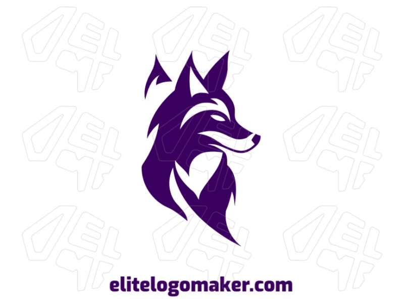 Uma imagem criativa de um lobo com design abstrato, ideal para um logotipo de empresa com um toque único e moderno.