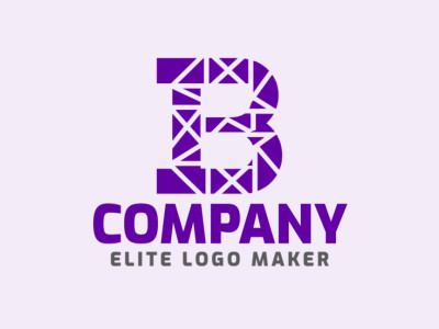 Un logotipo de estilo mosaico que presenta un diseño creativo de la letra 'B'.