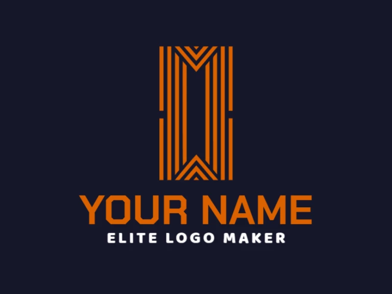 Un logotipo moderno y minimalista que muestra una letra 'O' creativa en un vibrante naranja, diseñado para captar la atención con su forma elegante y simple.