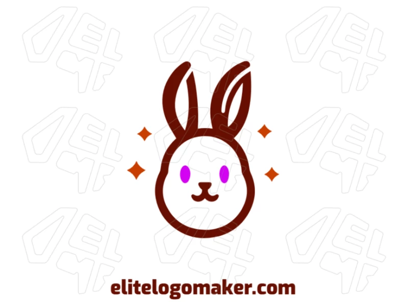 A creative vector image of a rabbit's head, perfect for various purposes, allowing you to create the symbol for your brand online.