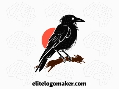 An inspiring, distinguished logo featuring a detailed illustrative crow, blending elegance with a striking, memorable design.