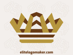 Ideal logo for different businesses in the shape of a crown, with creative design and abstract style.