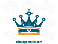 Create a memorable logo for your business in the shape of a crown with symmetric style and creative design.