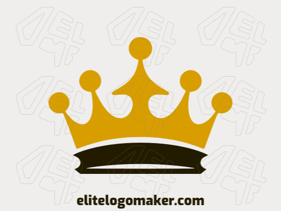 Crie seu logotipo online com a forma de uma coroa com cores customizáveis e estilo simétrico.