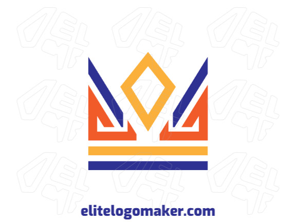 Modern logo in the shape of a crown with professional design and symmetric style.