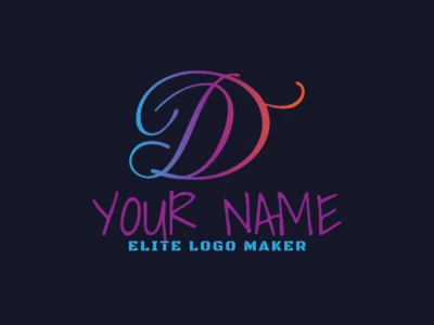 This logo features an eye-catching, elegant cursive letter "D" in a gradient shape, offering a cheap yet stylish design for your brand.