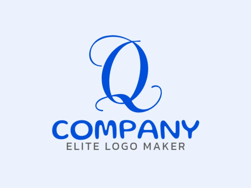 A dynamic logo featuring a cursive letter 'Q' in an initial letter style, combining fluidity and elegance in its design.