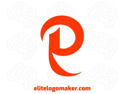 Crea un diseño personalizable y minimalista de la letra "P", ideal para la creación de un logotipo perfecto con estilo de letra inicial.