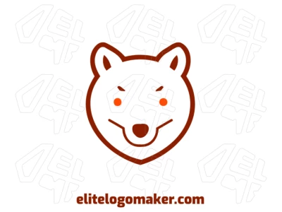 Simple and noticeable logo featuring a customizable brown bear head design.