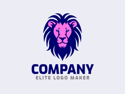 A charming mascot-style lion logo design, radiating warmth and playfulness, perfect for youthful brands.