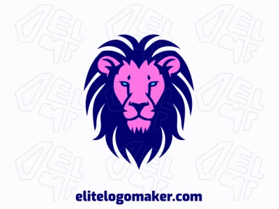 A charming mascot-style lion logo design, radiating warmth and playfulness, perfect for youthful brands.