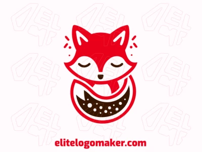 A cool and delicate fox design in an animal style, capturing elegance and charm with every detail.