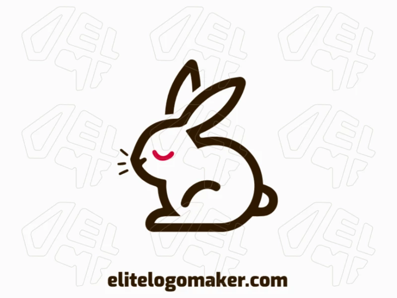 Creative rabbit logo developed with fluid lines, balanced composition and a modern aesthetic that reinforces lightness, movement and originality.