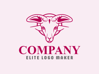 Um design de logotipo artesanalmente caprichoso com uma cabra delirante, exalando charme e individualidade.