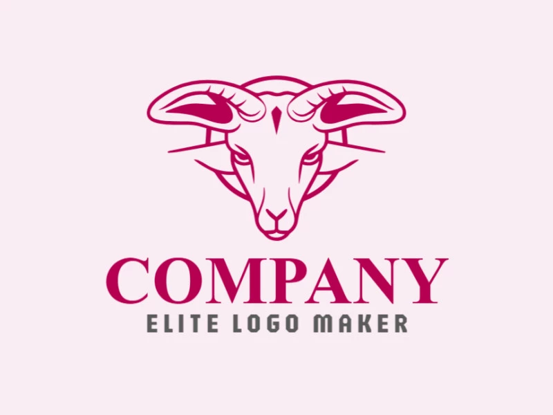 A whimsically handcrafted logo design featuring a delusional goat, exuding charm and individuality.