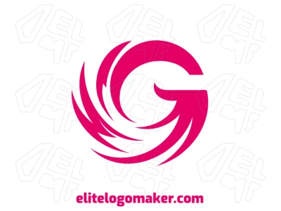 Logotipo abstrato cool com uma letra "G" de design detalhado e artístico, criado para uma identidade de marca única e moderna.