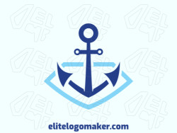 Customizable logo in the shape of a diamond combined with an anchor, with creative design and abstract style.