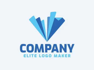 Logotipo en forma de un diamante combinado con un papel, este logotipo es ideal para diferentes áreas de negocio.