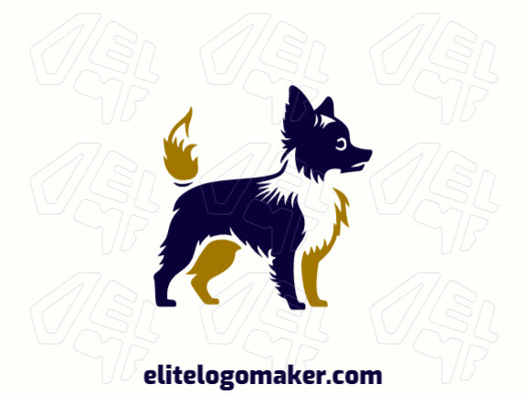 O logotipo minimalista apresenta um cãozinho marrom, com suas orelhas fofas e expressão amigável. A paleta de cores simples em marrom e preto adiciona um toque de sofisticação ao design.