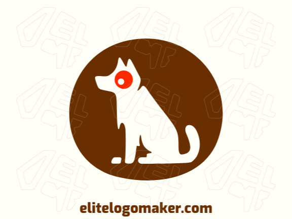 Este encantador logotipo no estilo de mascote apresenta um cachorro brincalhão em tons de marrom e vermelho, capturando a lealdade e o espírito alegre do melhor amigo do homem.