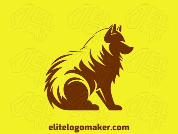 Um logotipo de cachorro marrom em estilo animal, exibindo o charme e a lealdade de nossos amigos peludos.