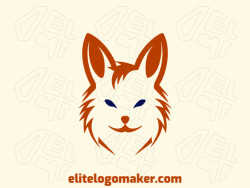 Professional logo in the shape of a dog with creative design and simple style.