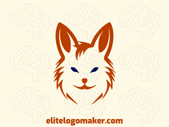 Logotipo profissional com a forma de um cachorro com design criativo e estilo simples.