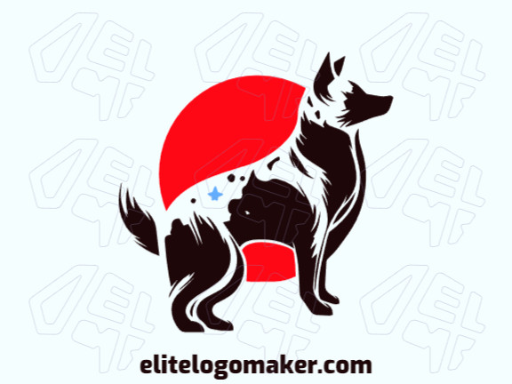 Create a memorable logo for your business in the shape of a dog with abstract style and creative design.