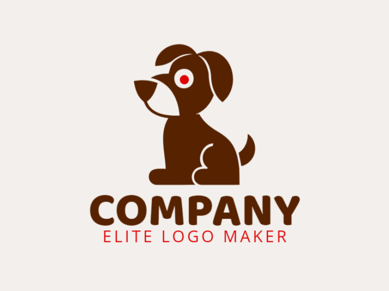 A charming logo design featuring a lovable dog silhouette, capturing warmth and friendliness.