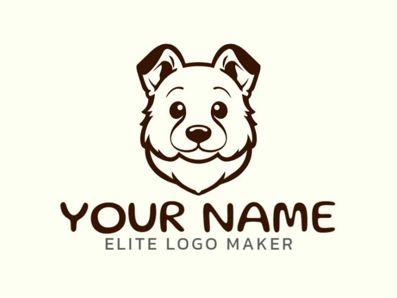 A dynamic logo design featuring a dog mascot, characterized by playful elements that bring the brand to life.