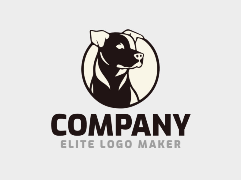 A circular logo featuring a dog in shades of brown and beige. The rounded shape and warm colors convey a friendly and approachable feel.