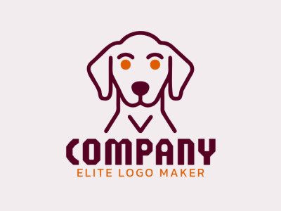 A minimalist logo merging a loyal dog and an arrow, symbolizing direction and companionship.