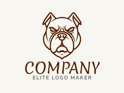 Un logotipo de mascota creativo que presenta una ilustración vectorial original de la cabeza de un perro.