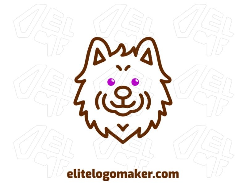 A business-oriented design featuring a dog head with a children's design style, perfect for a friendly and approachable animal logo.