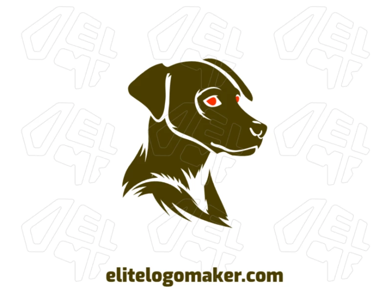 A good brown dog with an elegant design in a pictorial style, blending smooth lines and refined details for a sophisticated look.